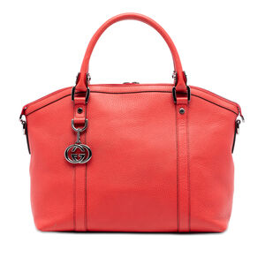 Pre-Loved Gucci Leather GG Charm Dome Satchel